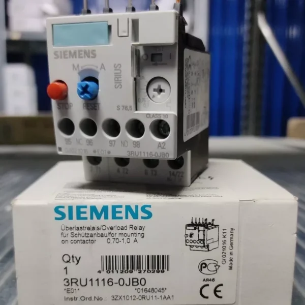 SIEMENS 3RU11160JB0 Relè Termico X S00 0,7-1A
