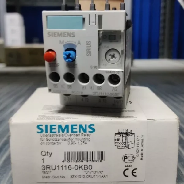 SIEMENS 3RU11160KB0 Relè Termico X S00 0,9-1,25A