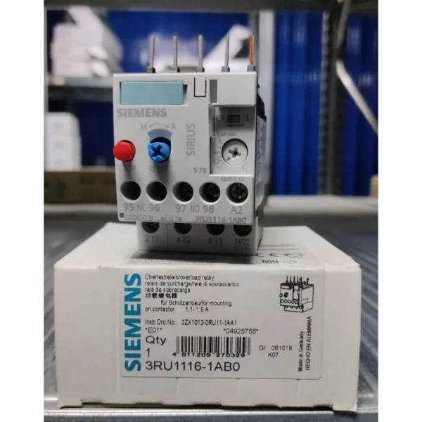 Siemens 3RU11161AB0 Relè termica per S00 Taratura 1,1-1,6A - immagine 2