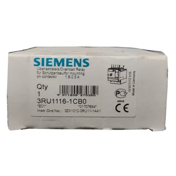 Siemens 3RU11161CB0 Relè termico X S00 1,8-2,5A