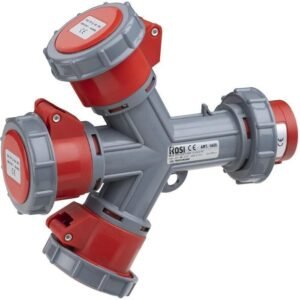 Rosi 1455 Moltiplicatore mobile a 3 uscite con spina 16A 380-415V 3P+T IP67
