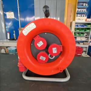 ARLUX 7798 Avvolgicavo Industriale 30Mt - Cavo 4x2,5 - 3 prese 16A 3P+T IP44