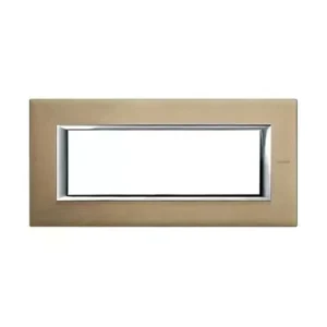 Bticino HA4806NX axolute placca rettangolare 6 moduli posti Titanio Spazzolato